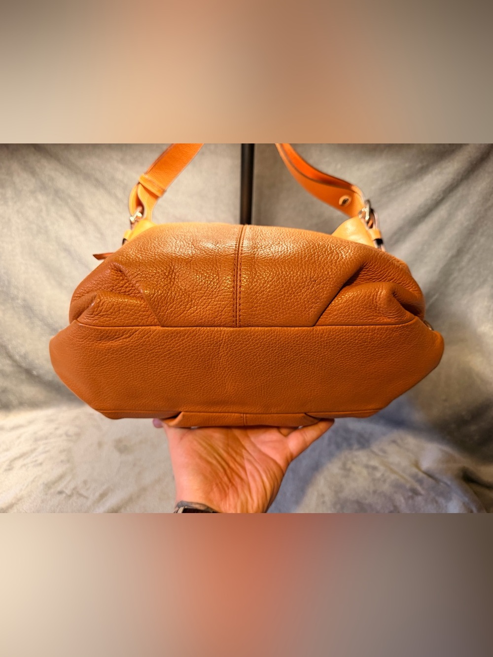 Coach Pebbled Cowhide Leather Shoulder Bag F15064 - Picture 10 of 14